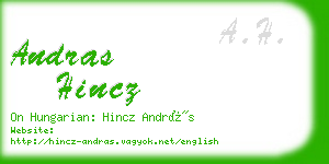 andras hincz business card